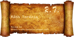 Ráth Terézia névjegykártya